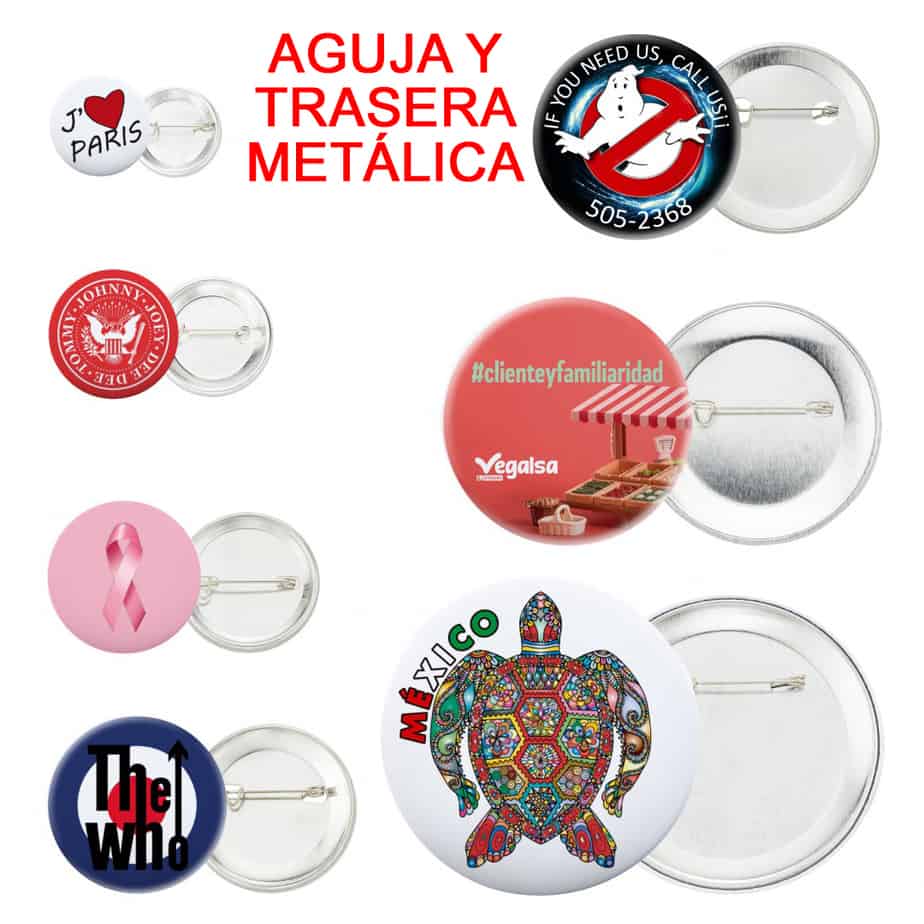 Chapas personalizadas para eventos con trasera de alfiler